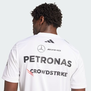 Foto 5 | Playera Oficial Blanca De Piloto Mercedes - Amg Petronas F1 Team Adidas Blanco Hombre