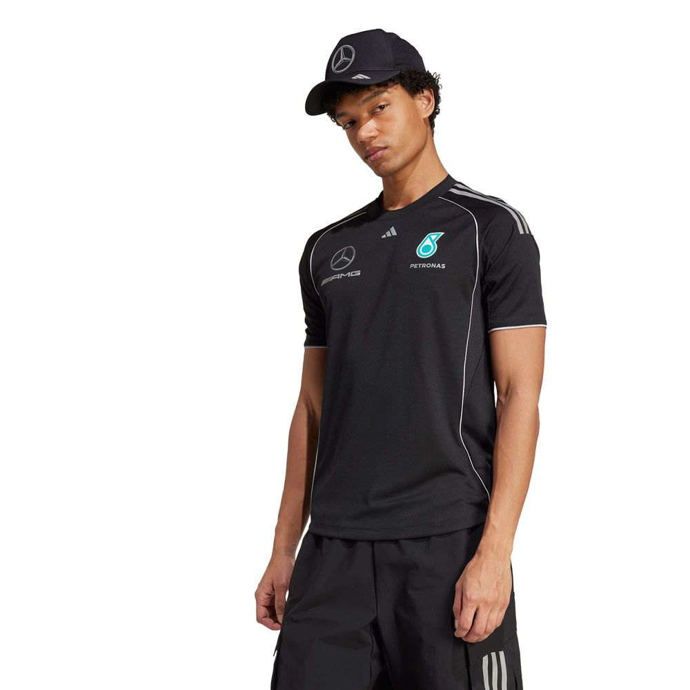 Foto 3 pulgar | Playera De Mecánico Mercedes - Amg Petronas F1 Team Adidas Negro Hombre