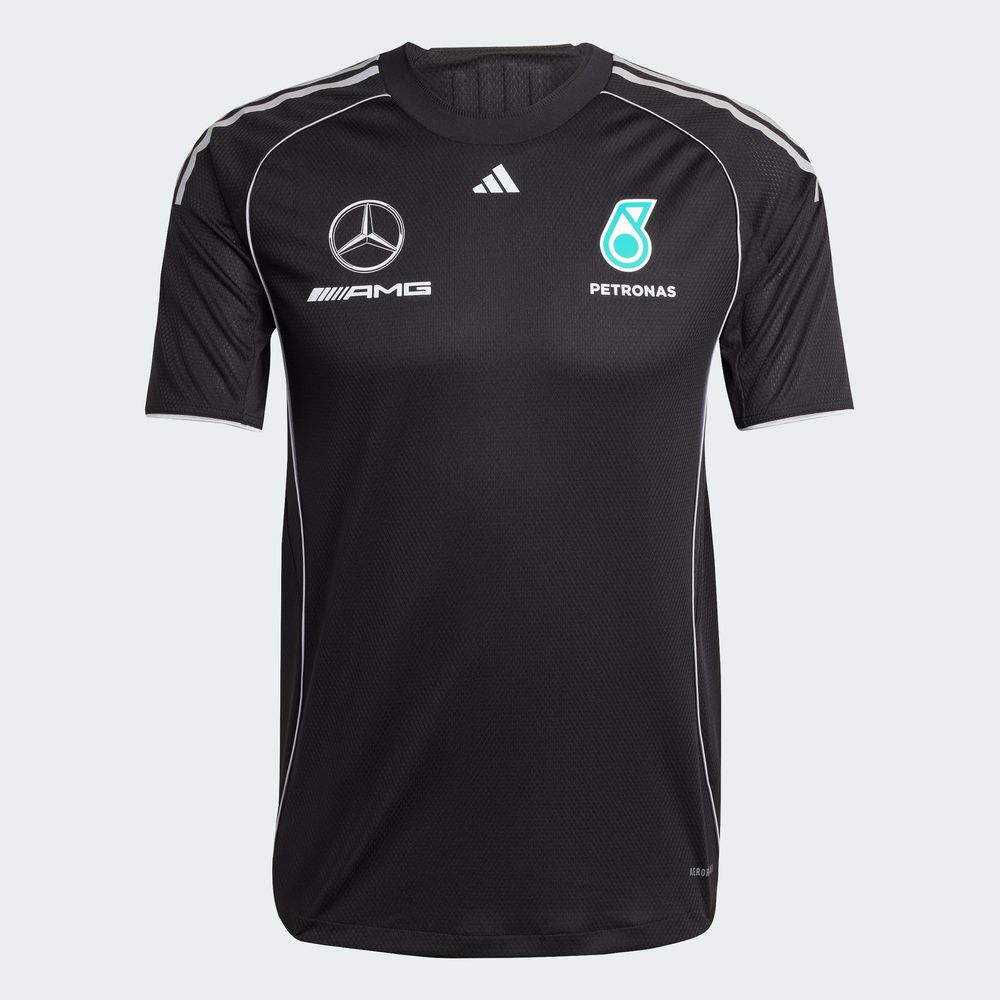 Foto 4 pulgar | Playera De Mecánico Mercedes - Amg Petronas F1 Team Adidas Negro Hombre