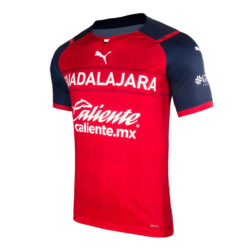 Jersey Chivas 21-22 Jugador Visitante Puma Rojo para Hombre