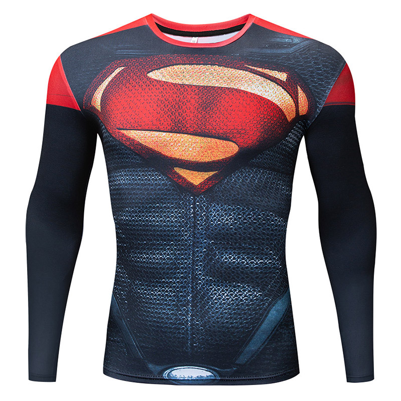 Foto 2 pulgar | Venta Internacional- Camiseta de Compresión Manga Larga Superman para Correr