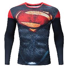 Foto 3 pulgar | Venta Internacional- Camiseta de Compresión Manga Larga Superman para Correr