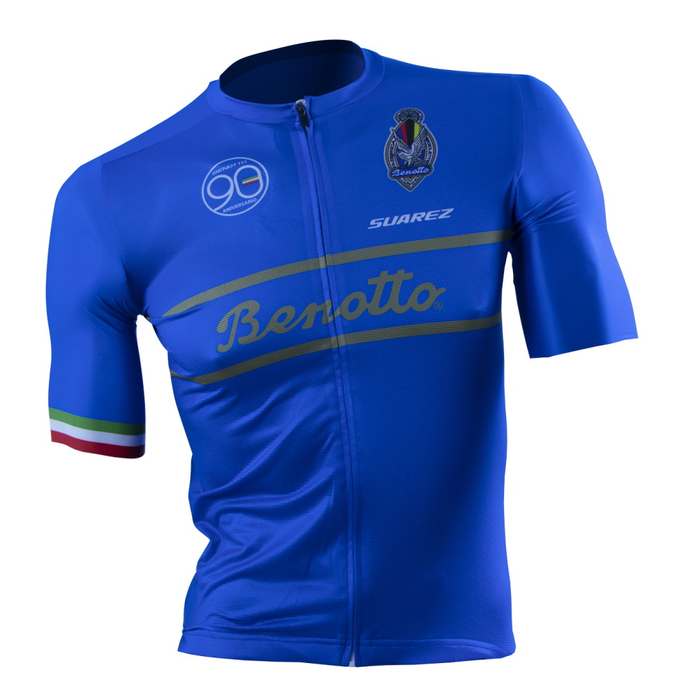 Foto 2 pulgar | Jersey para Ciclista Benotto Edición Especial 90 Años Azul