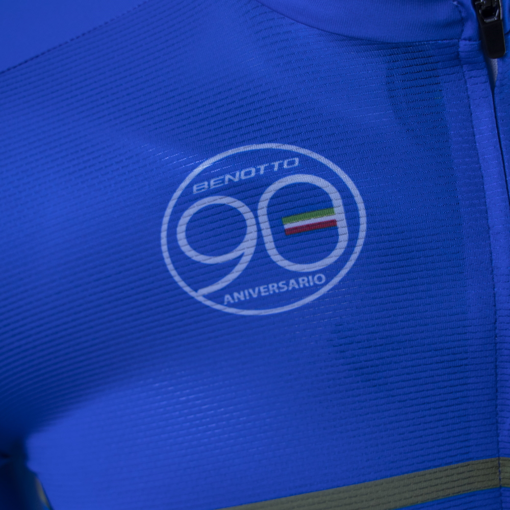 Foto 9 pulgar | Jersey para Ciclista Benotto Edición Especial 90 Años Azul