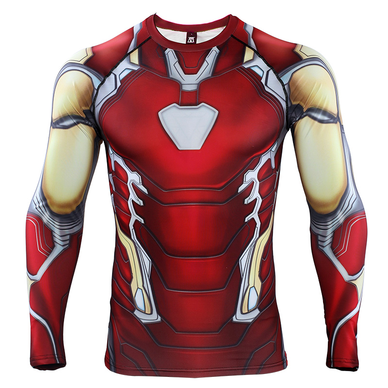 Foto 2 pulgar | Venta Internacional- Camiseta de Compresión Manga Larga para Correr Iron Man