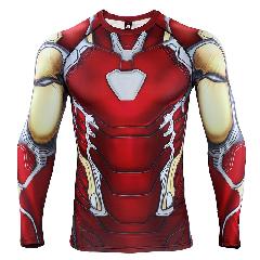 Foto 3 pulgar | Venta Internacional- Camiseta de Compresión Manga Larga para Correr Iron Man