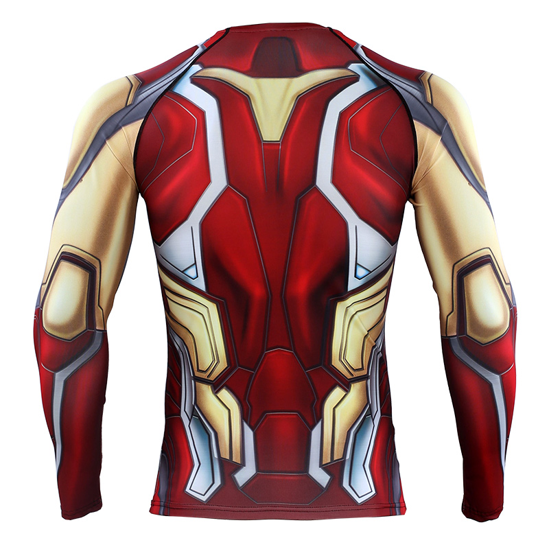 Foto 4 pulgar | Venta Internacional- Camiseta de Compresión Manga Larga para Correr Iron Man