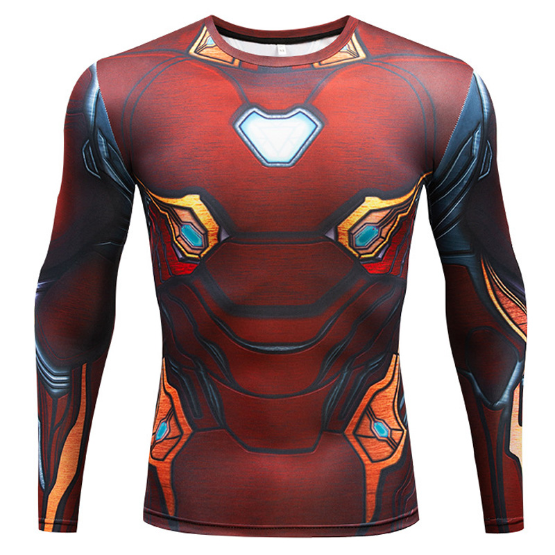 Foto 1 | Venta Internacional- Camiseta de Compresión de Manga Larga para Correr Iron Man