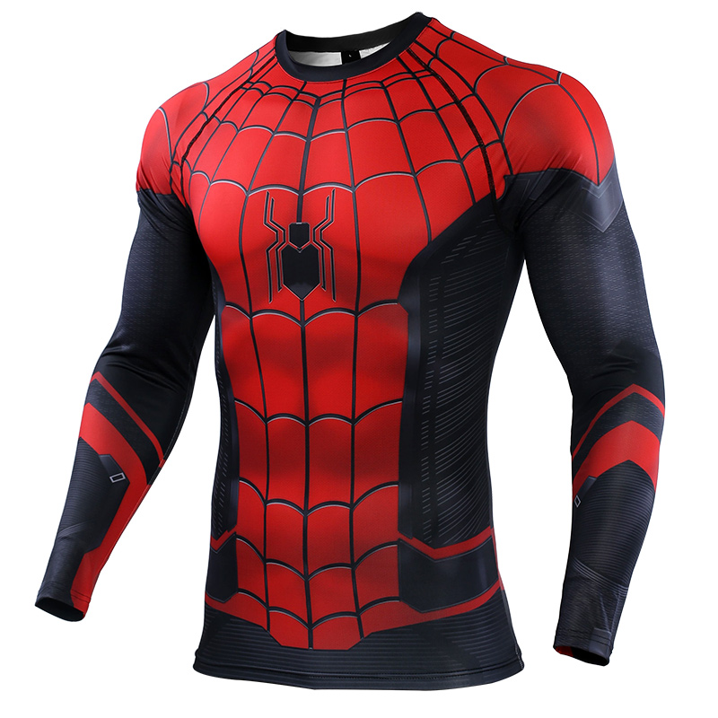 Foto 4 pulgar | Venta Internacional- Camiseta de Compresión Manga Larga para Correr Spider-Man