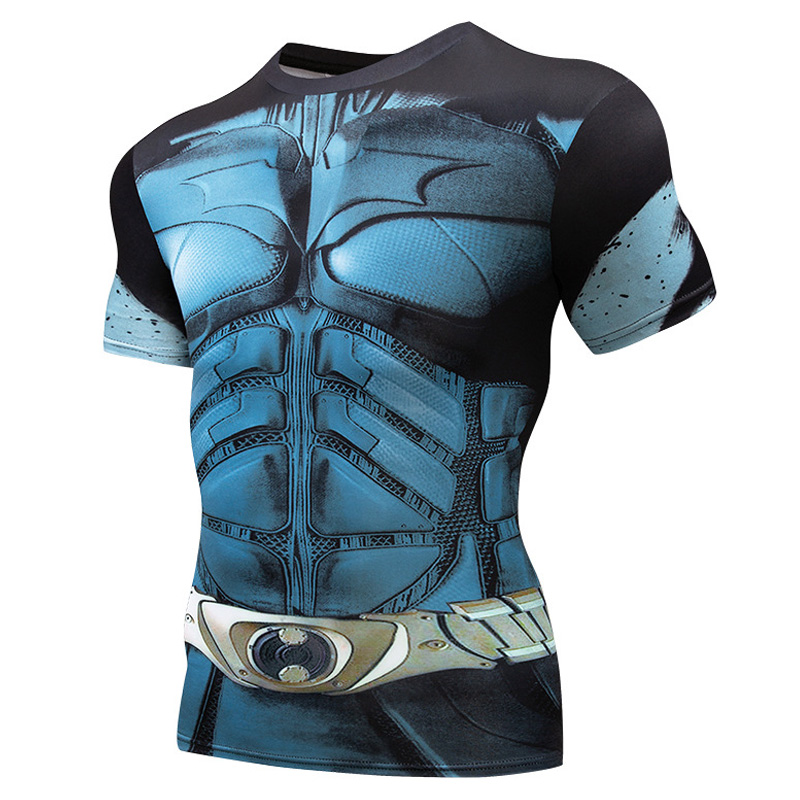 Foto 4 pulgar | Venta Internacional - Camiseta de Compresión de Manga Corta Estampada para Hombre