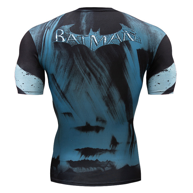 Foto 5 pulgar | Venta Internacional - Camiseta de Compresión de Manga Corta Estampada para Hombre