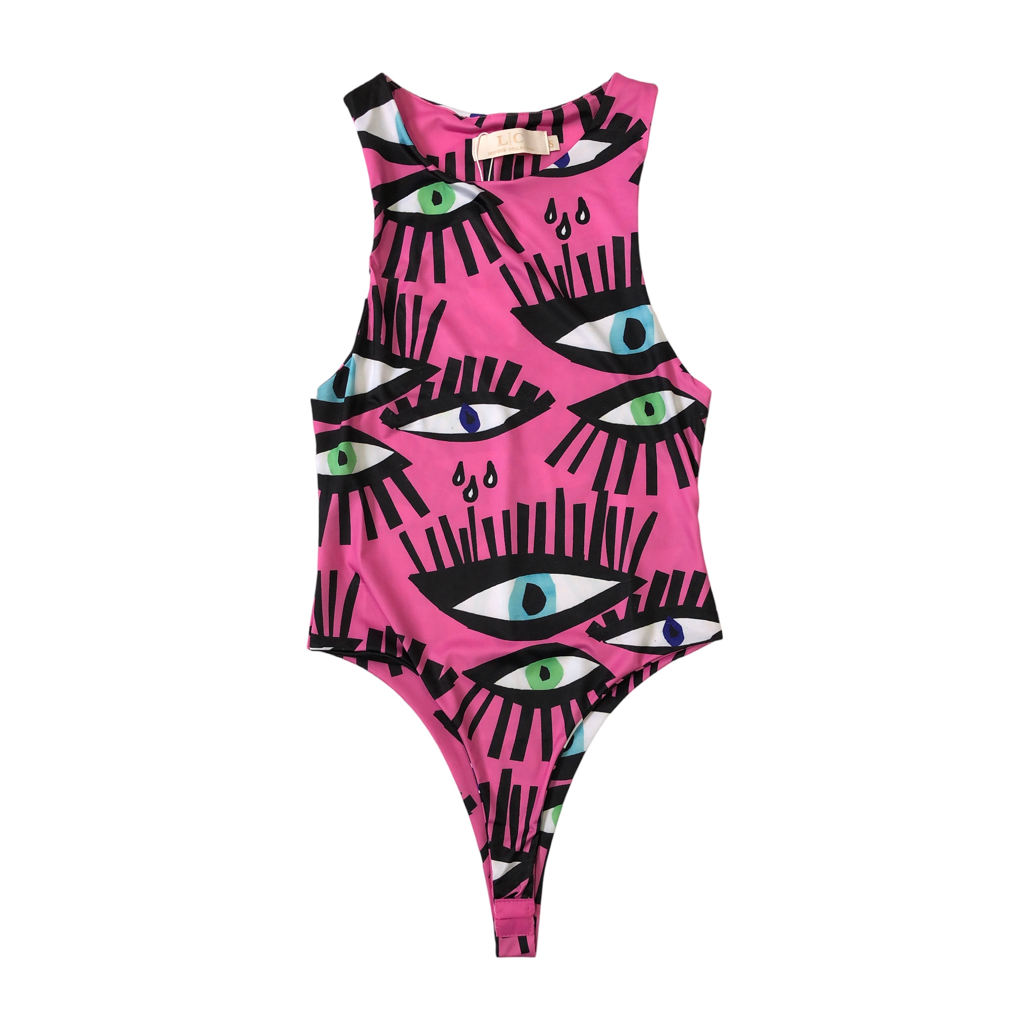 Body Fucsia Estampado Ojos Lc