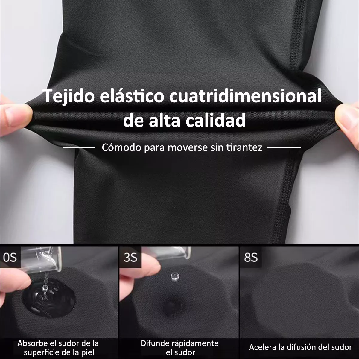 Foto 2 | Kit Lycra Fitness Hombre Transpirable Mallas Correr Deportiva 3p Talla L Eo Safe Imports Esi-14223 Multicolor