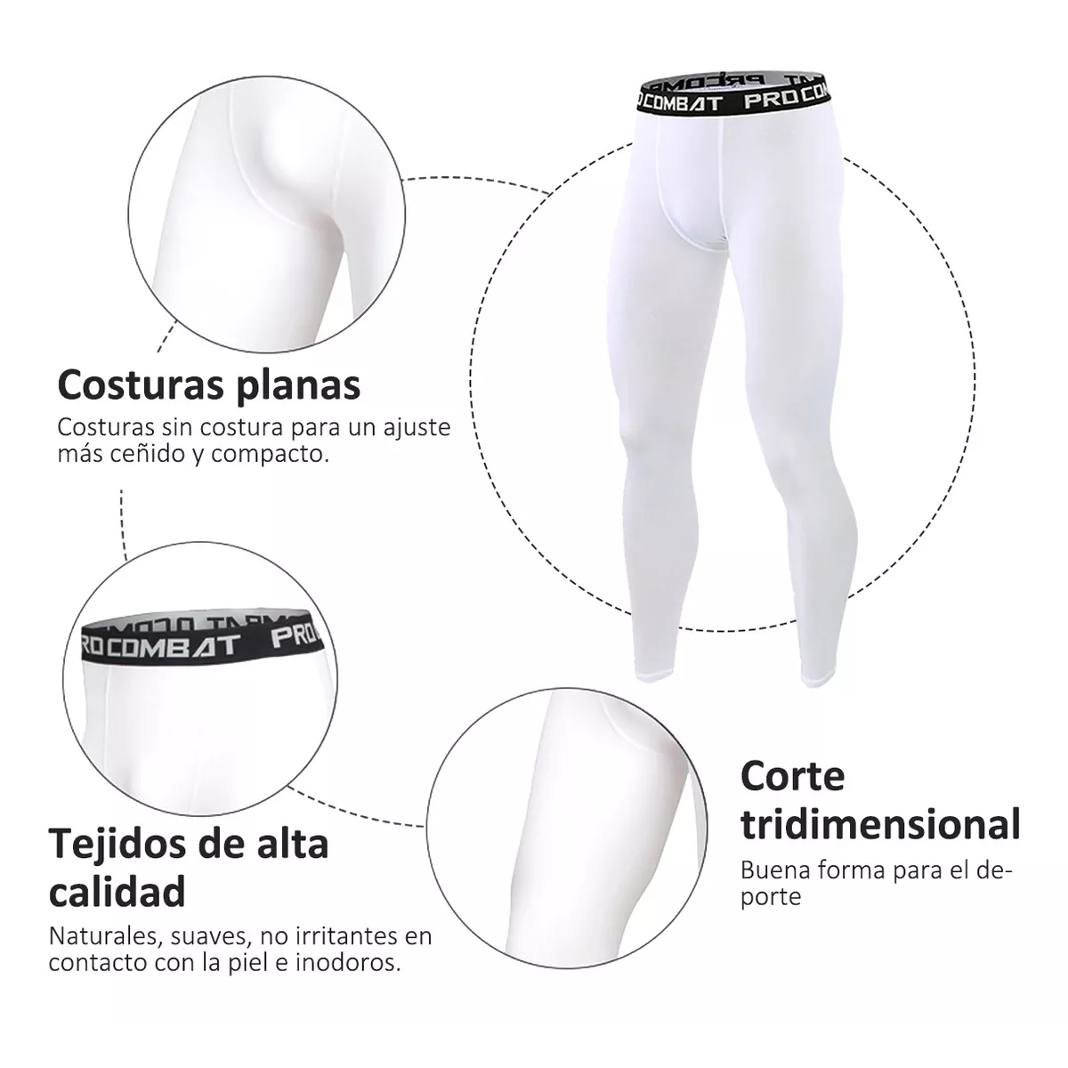 Foto 3 | Kit Lycra Fitness Hombre Transpirable Mallas Correr Deportiva 3p Talla L Eo Safe Imports Esi-14223 Multicolor