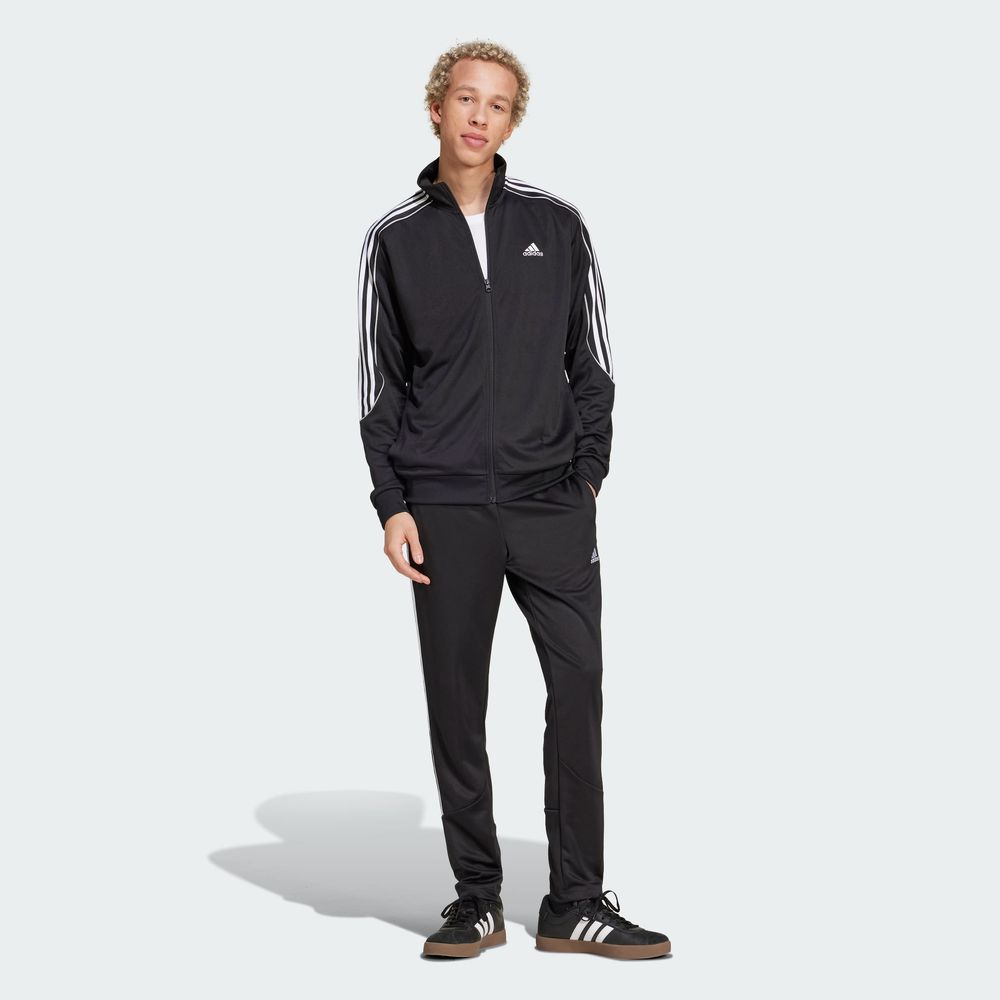 Foto 5 pulgar | Conjunto Sportswear 3 Franjas Tejido De Punto Doble Adidas Negro Hombre