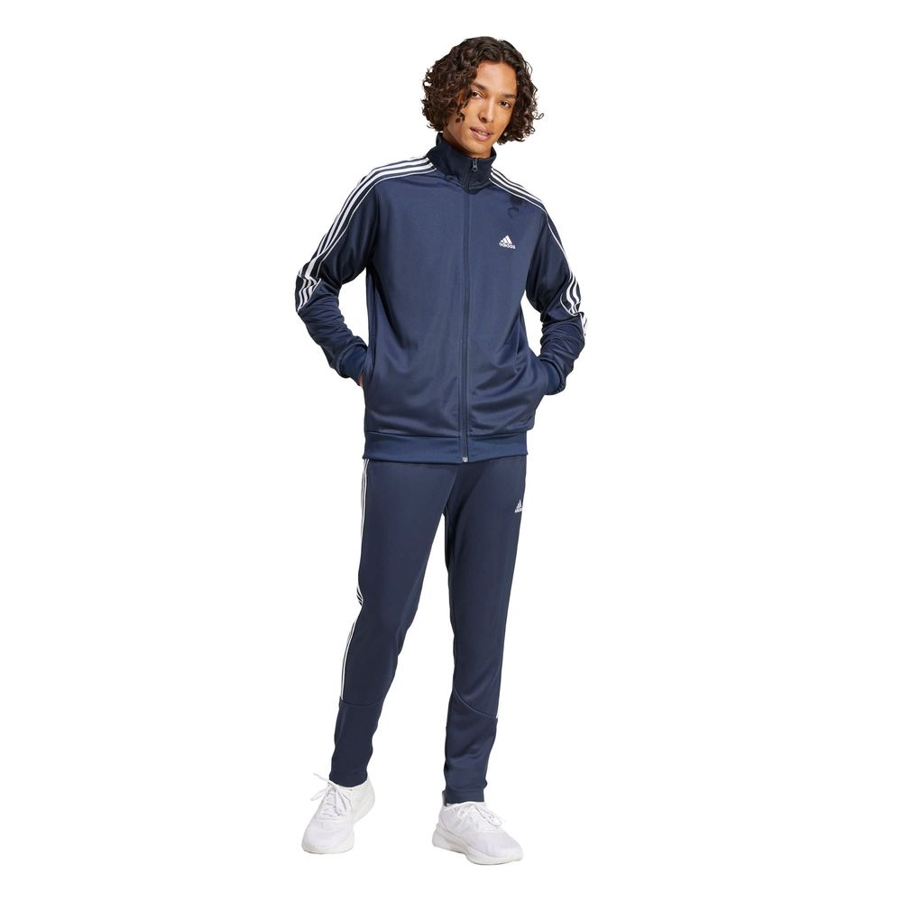 Foto 3 pulgar | Conjunto Sportswear 3 Franjas Tejido De Punto Doble Adidas Azul Hombre