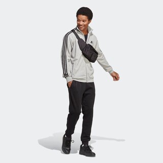 Foto 6 | Conjunto Basic 3 Franjas French Terry Adidas Gris Hombre