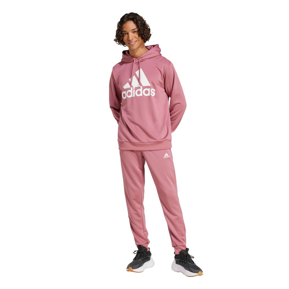 Foto 2 | Conjunto Sudadera Con Gorro Sportswear Felpa Francesa Adidas Rojo Hombre