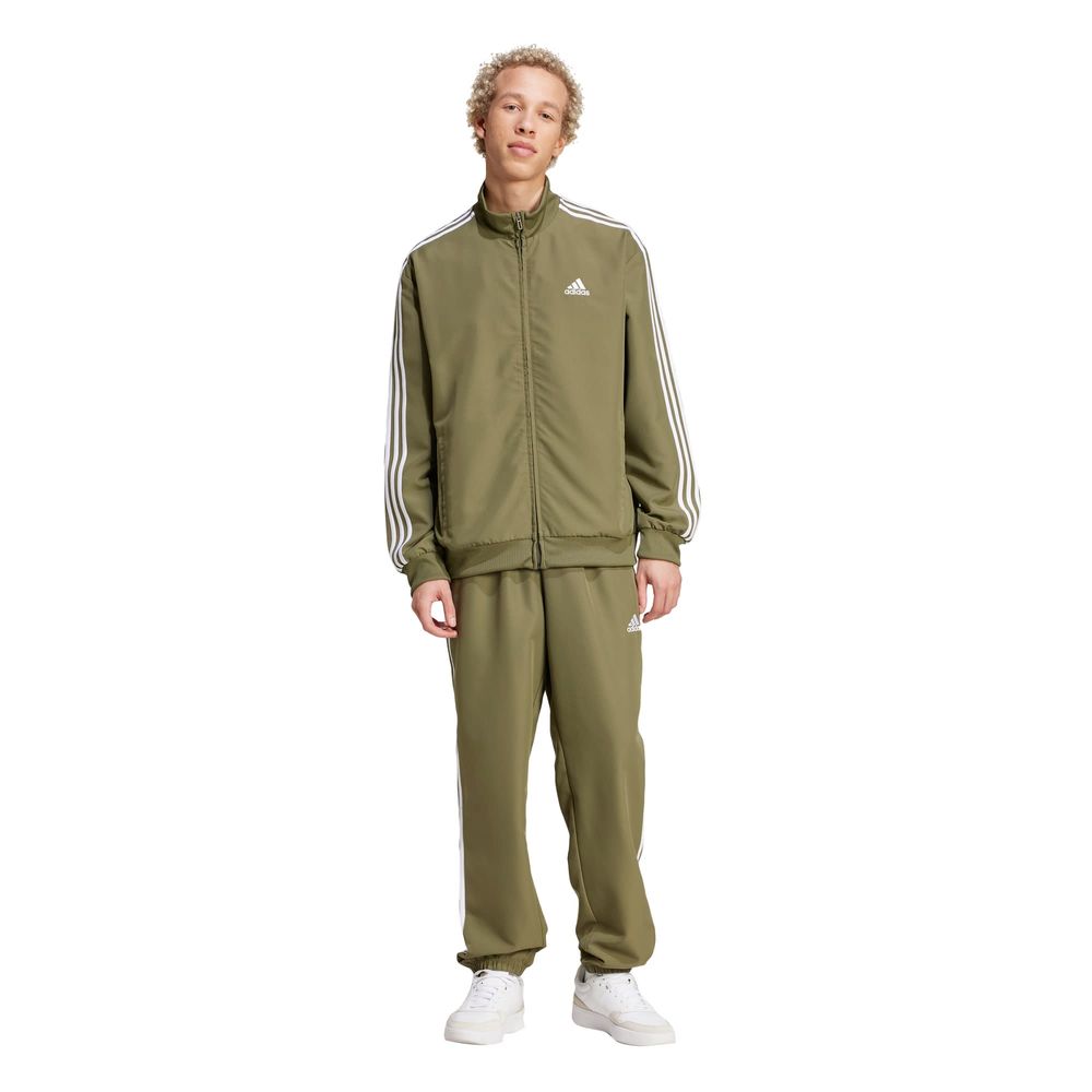 Conjunto Tejido 3 Franjas Adidas Verde Hombre