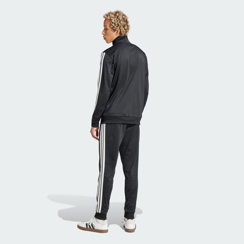 Foto 4 | Conjunto Sportswear Basic 3 Franjas Tricot Adidas Negro para Hombre