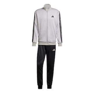 Foto 1 | Conjunto Deportivo Adidas Basic 3 Franjas Felpa Francesa Gris
