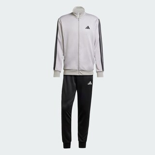 Foto 2 | Conjunto Deportivo Adidas Basic 3 Franjas Felpa Francesa Gris