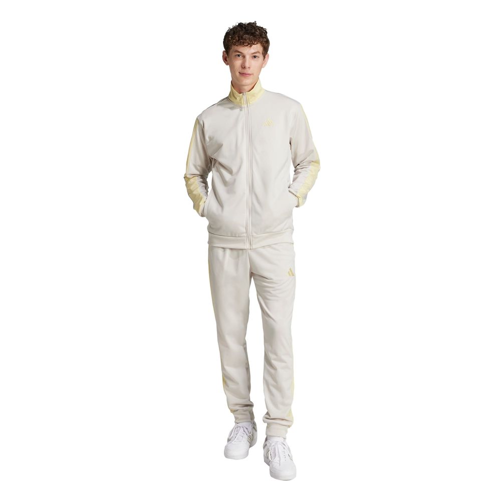 Conjunto Sportswear Basic Tricot Colorblock Adidas Beige Hombre