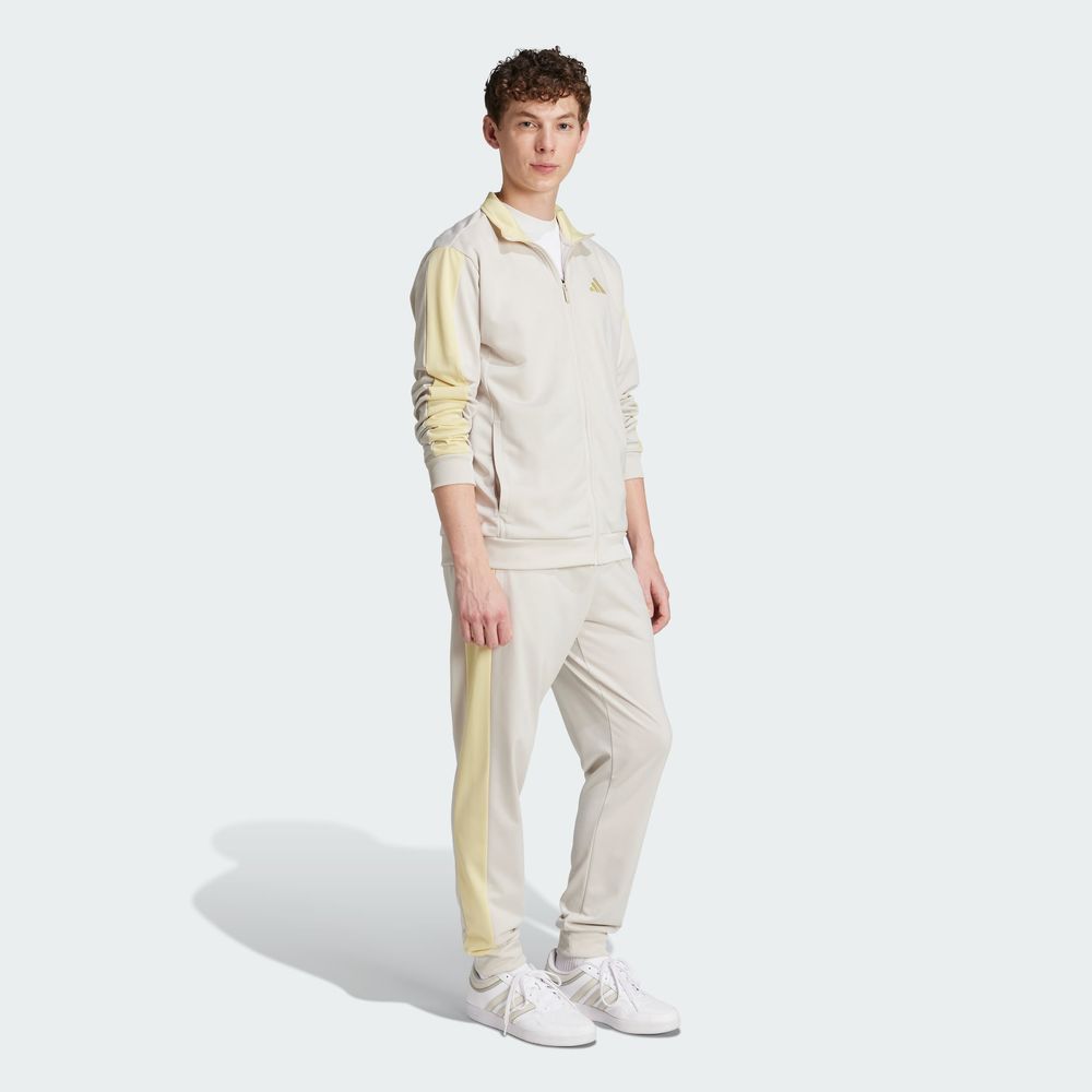 Foto 2 | Conjunto Sportswear Basic Tricot Colorblock Adidas Beige Hombre