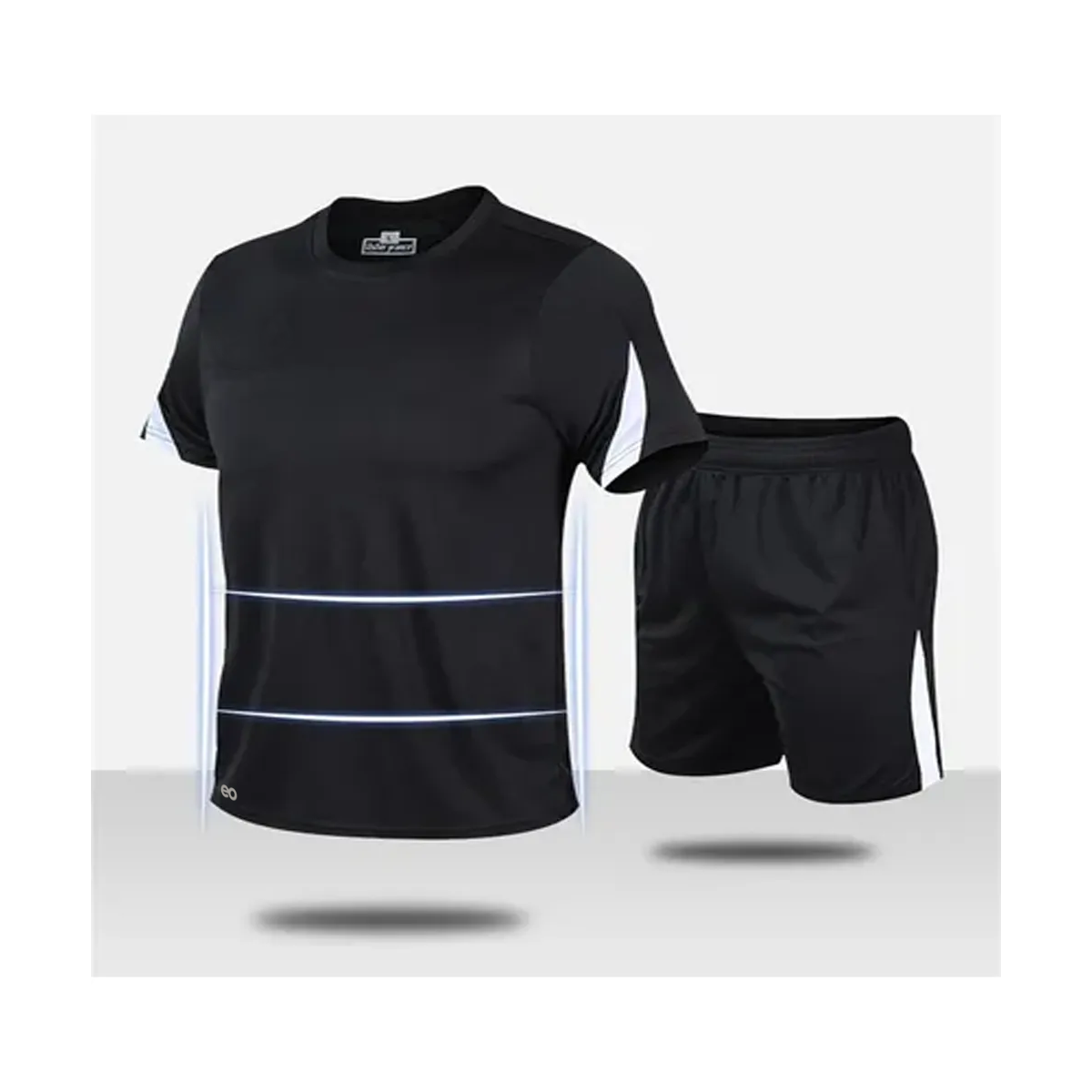Foto 4 pulgar | Juego De Playera Y Short Deportivo Talla 2eg Eo Safe Imports Esi-20439 Negro