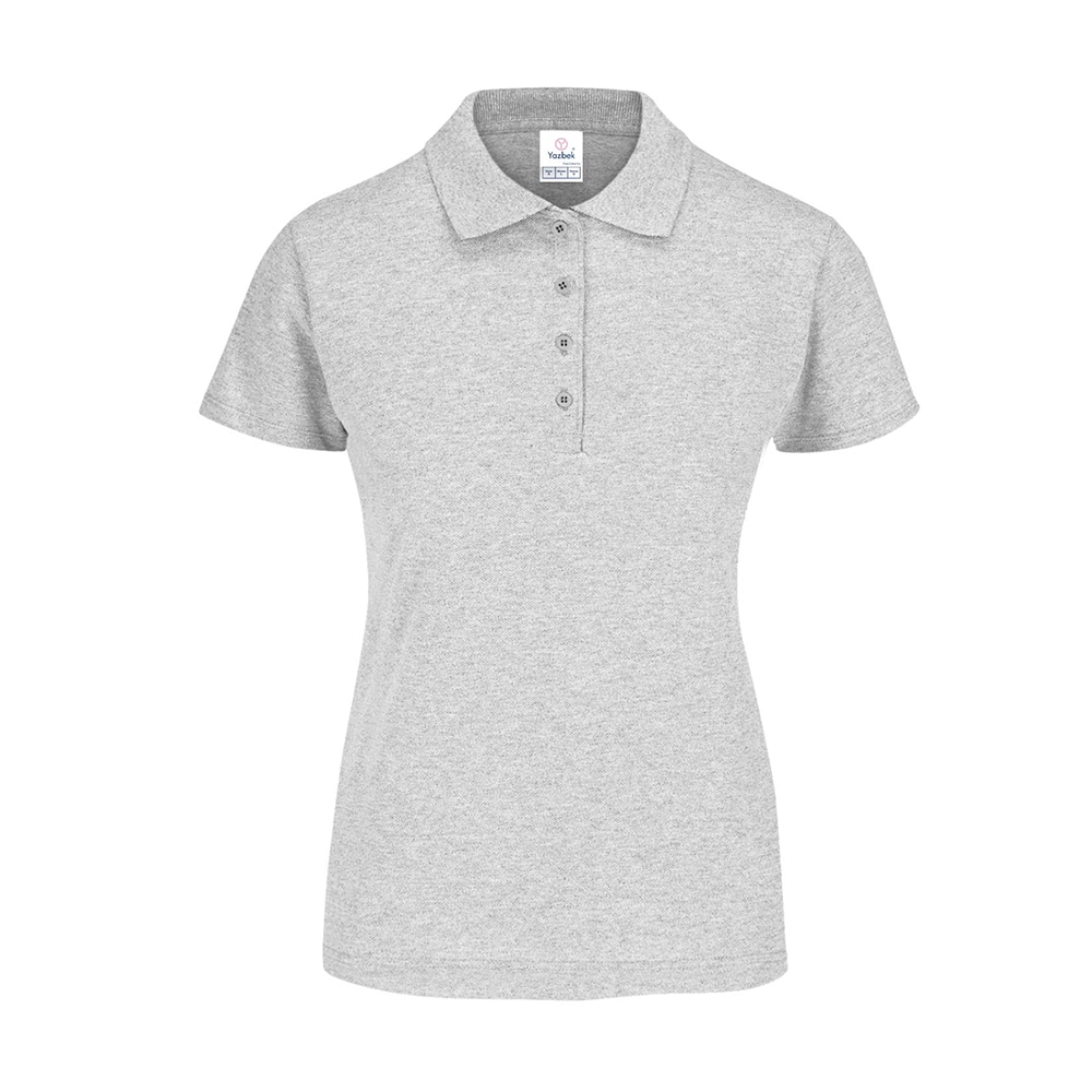 Playera Tipo Polo Piqué Con Silueta · 50% Algodón 50% Poliéster color Gris Para Dama $404