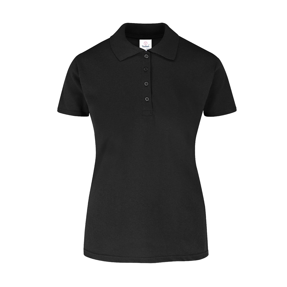 Foto 2 pulgar | Playera Tipo Polo Piqué Con Silueta · 50% Algodón 50% Poliéster Color Negro  para Dama