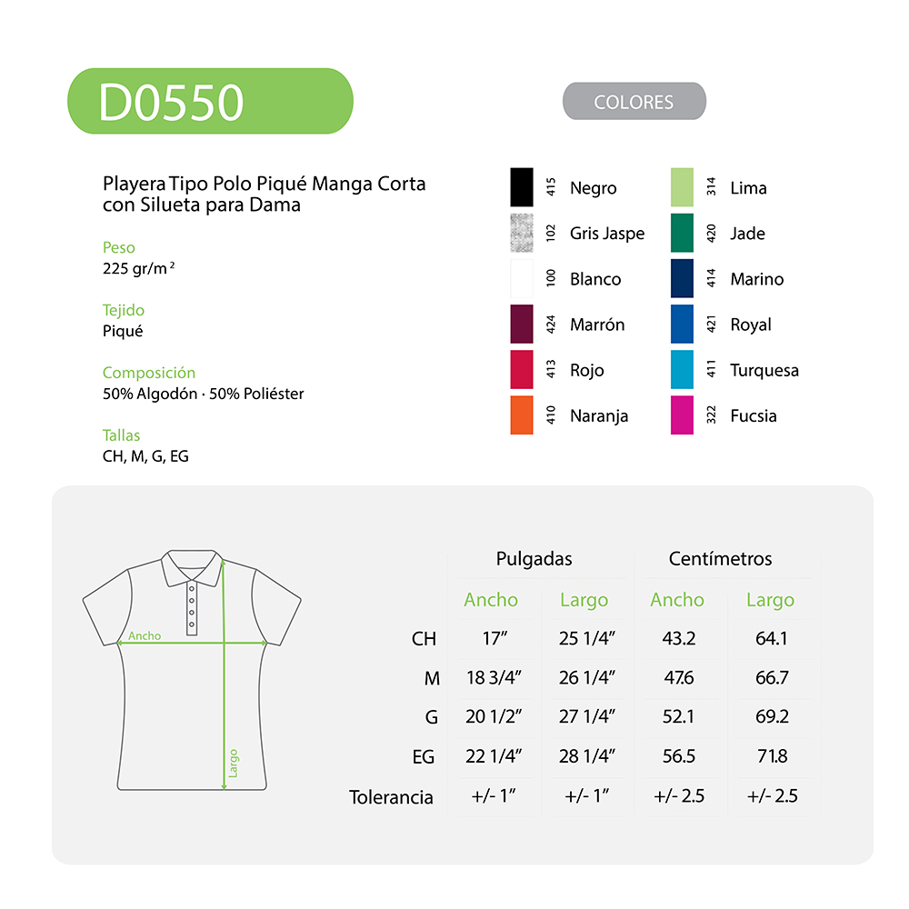 Foto 4 pulgar | Playera Tipo Polo Piqué Con Silueta · 50% Algodón 50% Poliéster Color Negro  para Dama