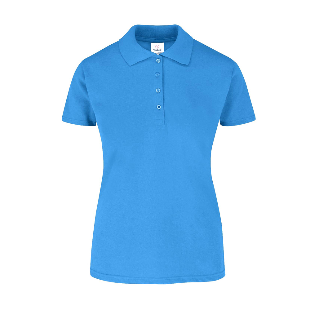 Foto 1 | Playera Tipo Polo Piqué Con Silueta · 50% Algodón 50% Poliéster Color Turquesa para Dama