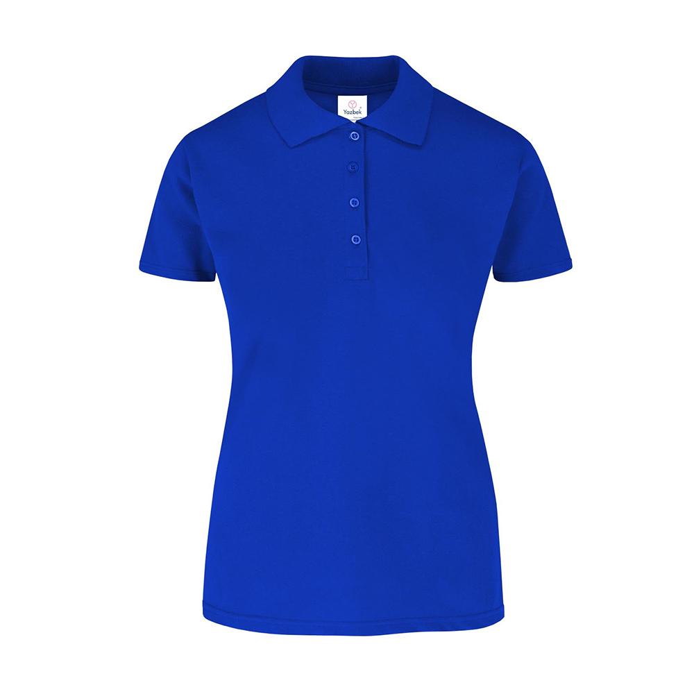 Foto 2 pulgar | Playera Tipo Polo Piqué Con Silueta · 50% Algodón 50% Poliéster color Royal para Dama