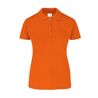 Foto 1 | Playera Tipo Polo Piqué con Silueta 50% Algodón 50% Poliéster color Naranja Para Dama
