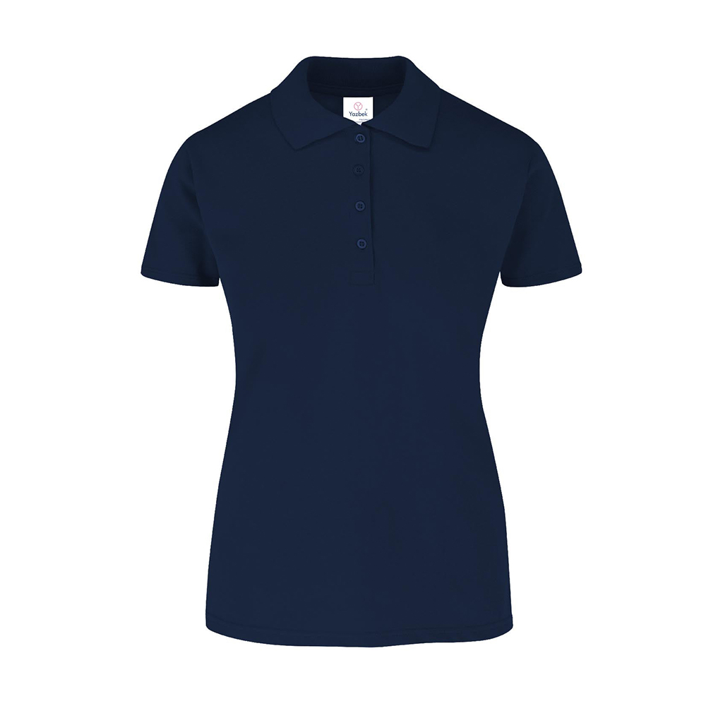 Foto 2 pulgar | Playera Tipo Polo Piqué Con Silueta · 50% Algodón 50% Poliéster Color Marino pra Dama