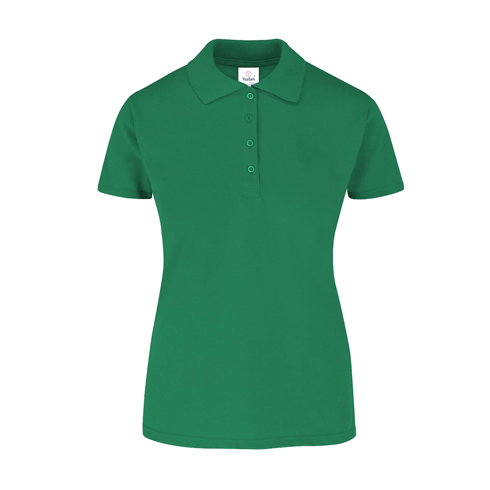 Playera Tipo Polo Piqué Con Silueta · 50% Algodón 50% Poliéster color Jade para Dama