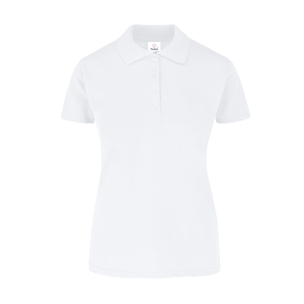 Foto 1 | Playera Tipo Polo Piqué con Silueta 50% Algodón 50% Poliéster color Blanco para Dama