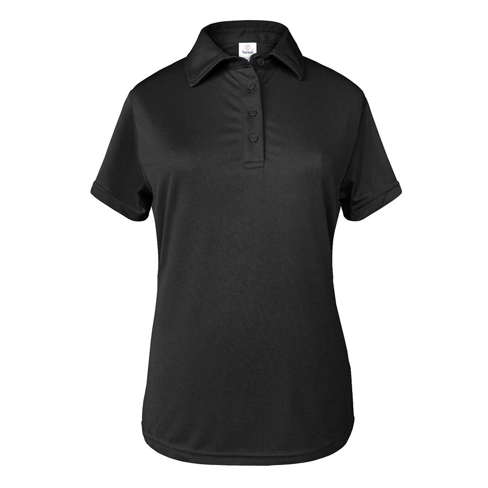 Playera Tipo Polo Yazbek Negra 100% Poliéster para Dama