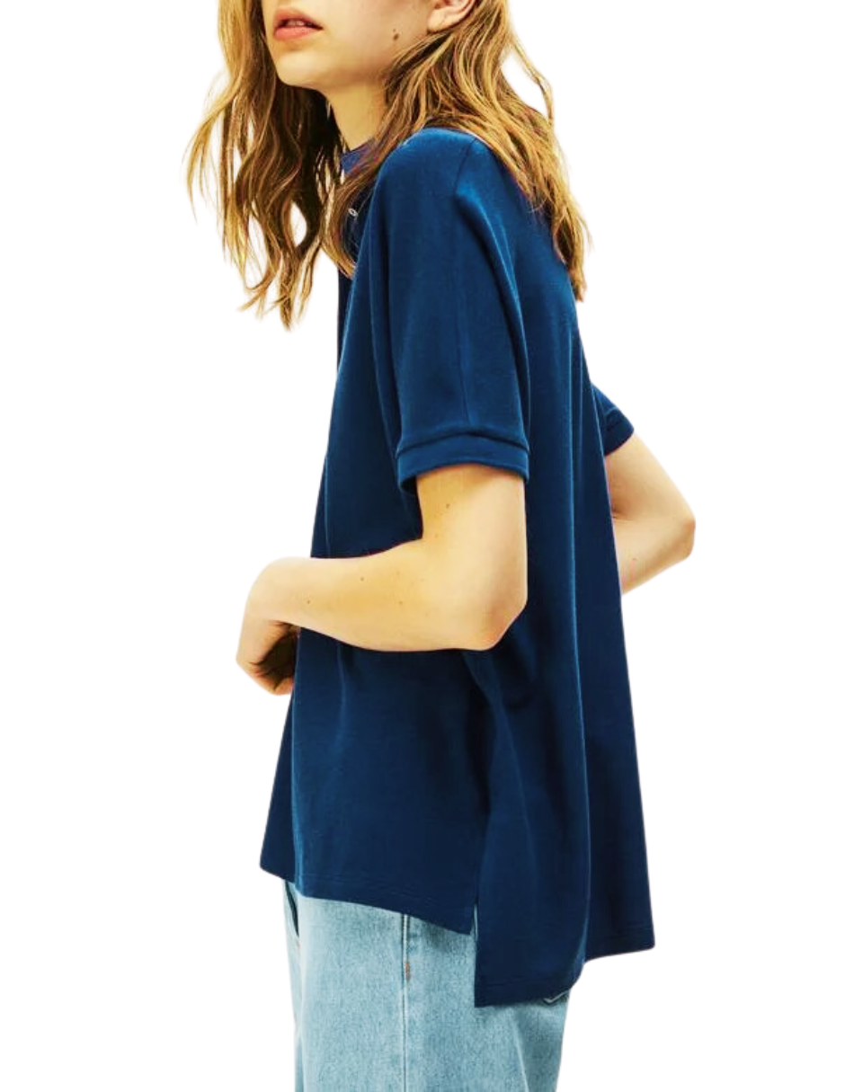 Foto 4 | Polo Lacoste Azul Pf0103 Para Dama