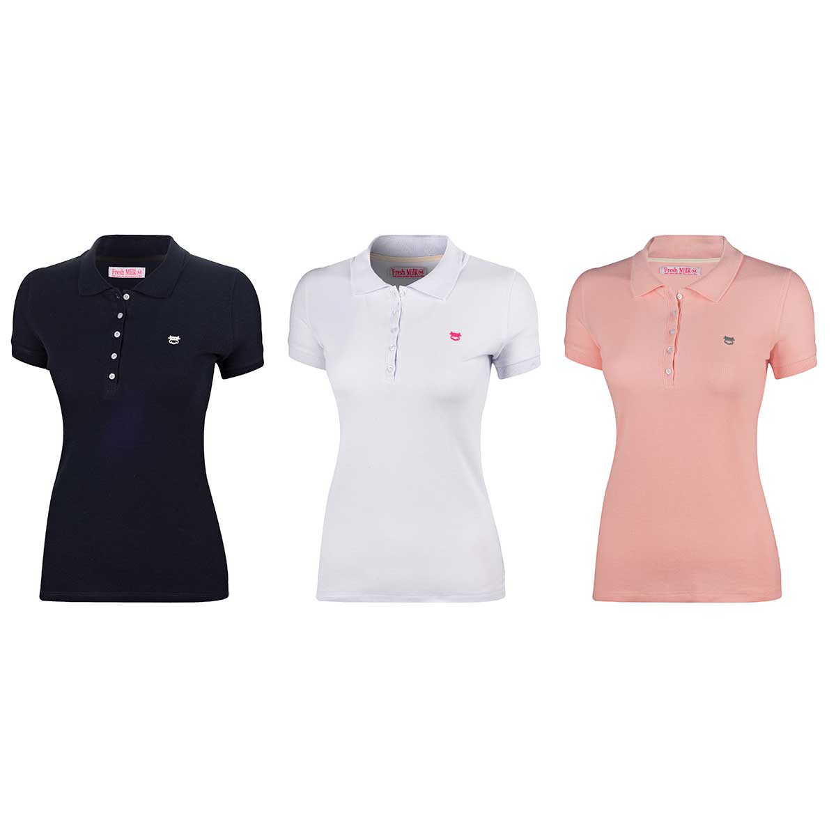 Foto 1 | Felker Playera Tipo Polo Para Mujer Marino Blanco Rosa, Tripack