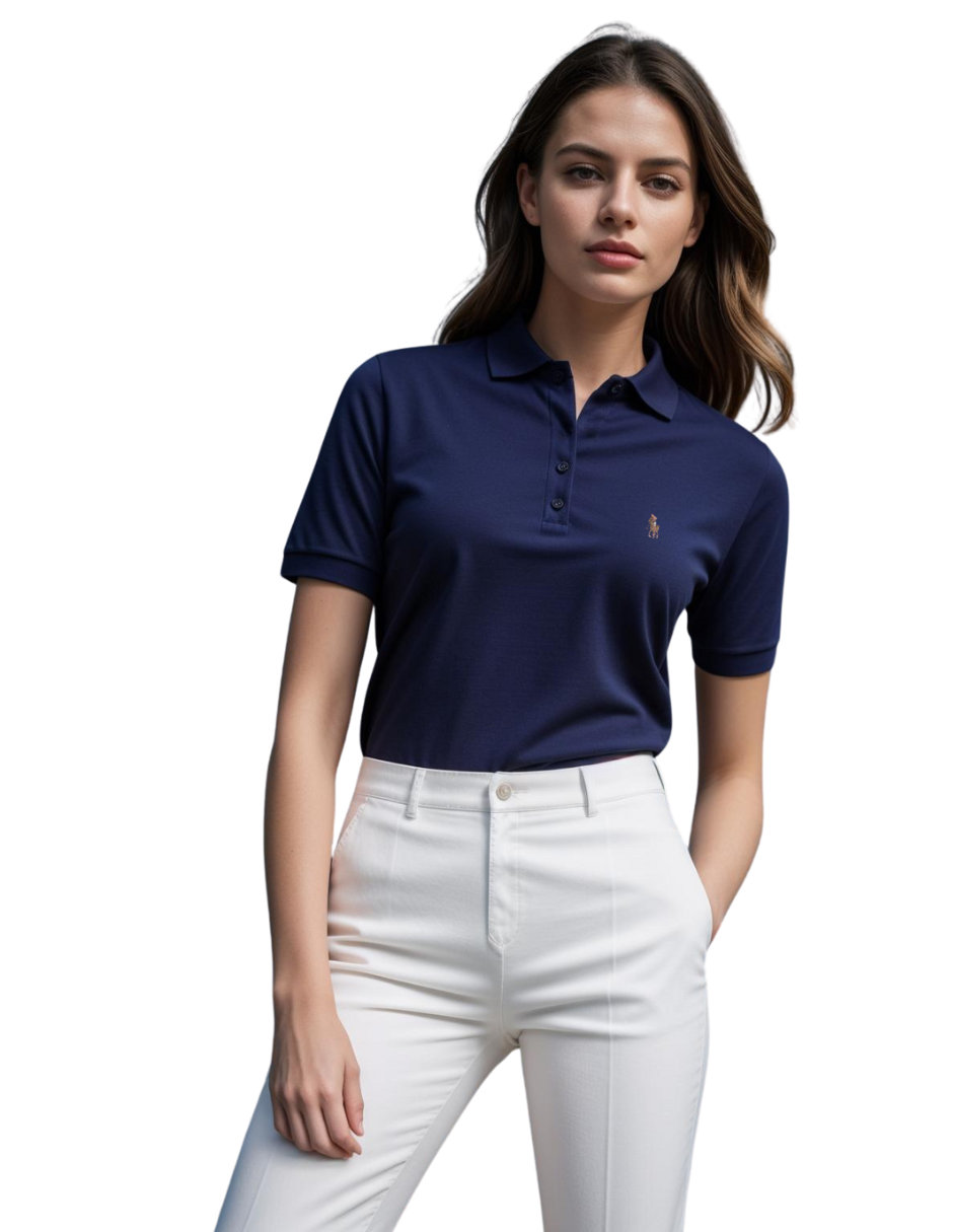Foto 2 pulgar | Playera Tipo Polo Hpc Polo Para Mujer Color Marino