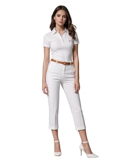Foto 4 | Playera Tipo Polo Hpc Polo Para Mujer Color Blanco