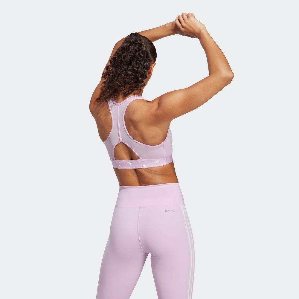 Foto 6 pulgar | Top Deportivo Adidas Powerreact 3 Franjas Violeta para Mujer