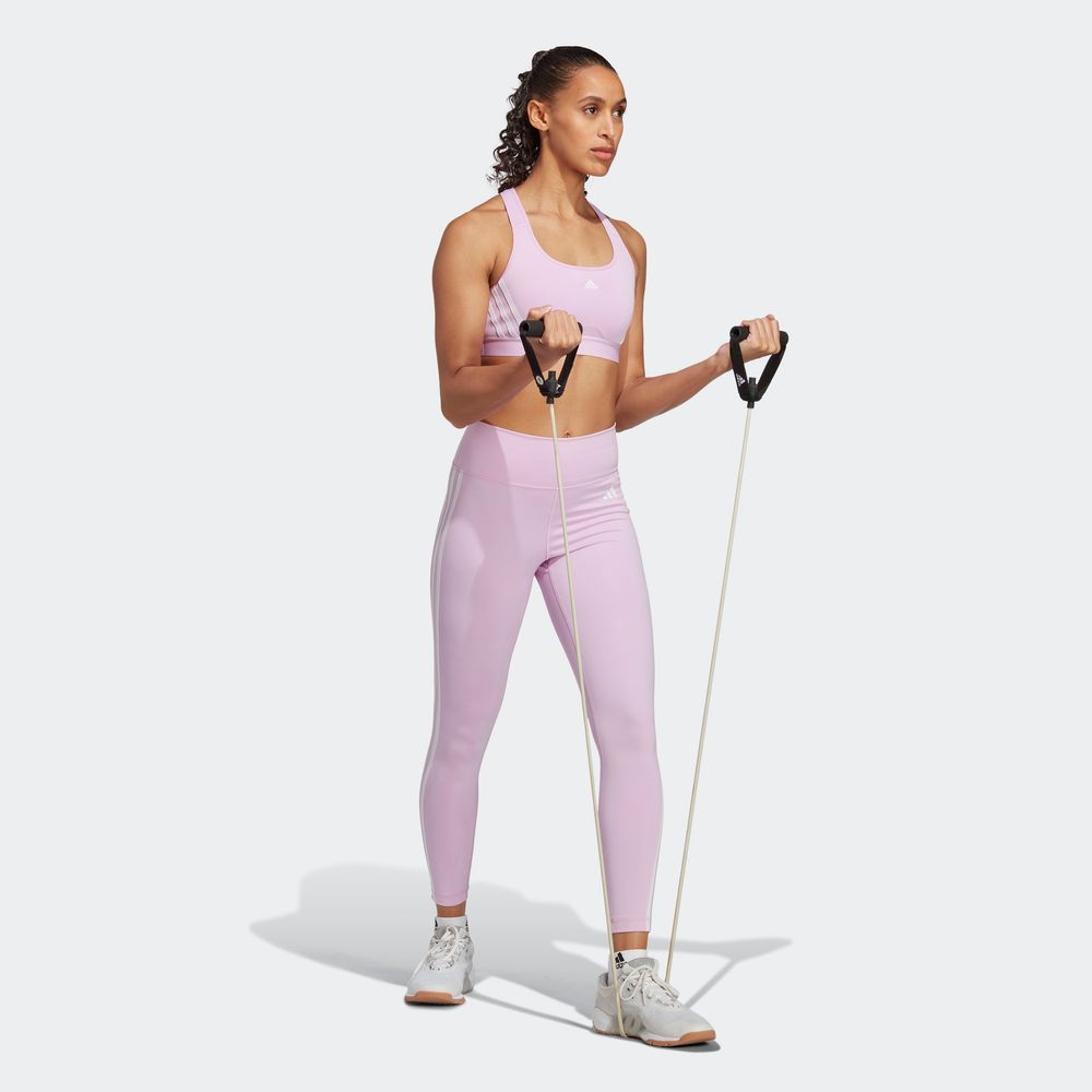 Foto 7 pulgar | Top Deportivo Adidas Powerreact 3 Franjas Violeta para Mujer
