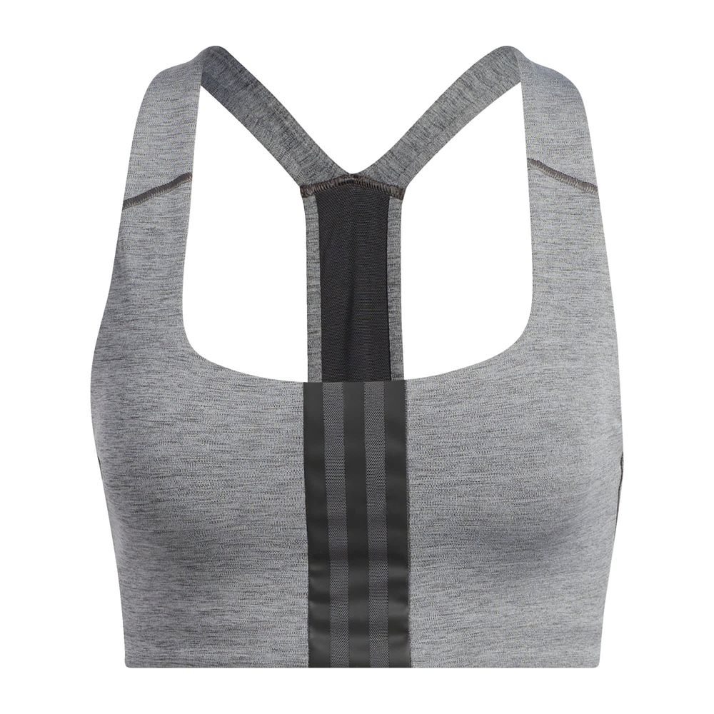 Foto 1 | Top Deportivo Powerimpact Training Soporte Medio Adidas Gris para Mujer