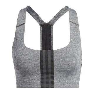 Foto 1 | Top Deportivo Powerimpact Training Soporte Medio Adidas Gris para Mujer