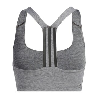 Foto 2 | Top Deportivo Powerimpact Training Soporte Medio Adidas Gris para Mujer