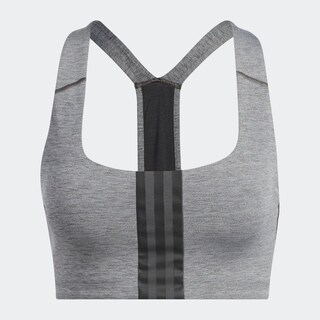 Foto 3 | Top Deportivo Powerimpact Training Soporte Medio Adidas Gris para Mujer