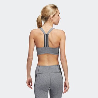 Foto 5 | Top Deportivo Powerimpact Training Soporte Medio Adidas Gris para Mujer